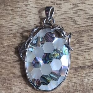 Honeycomb Abalone Pendant